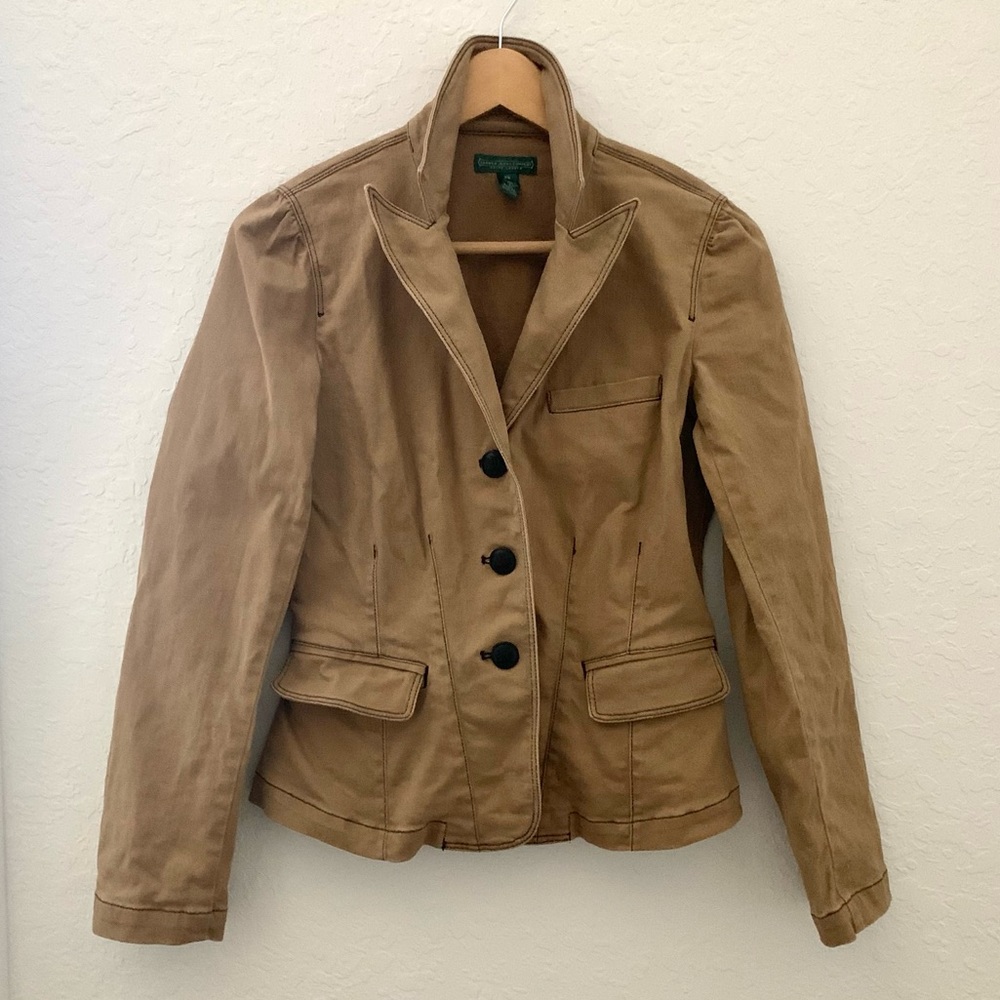 Ralph Lauren Canvas Tan Jacket - Picture 2 of 9